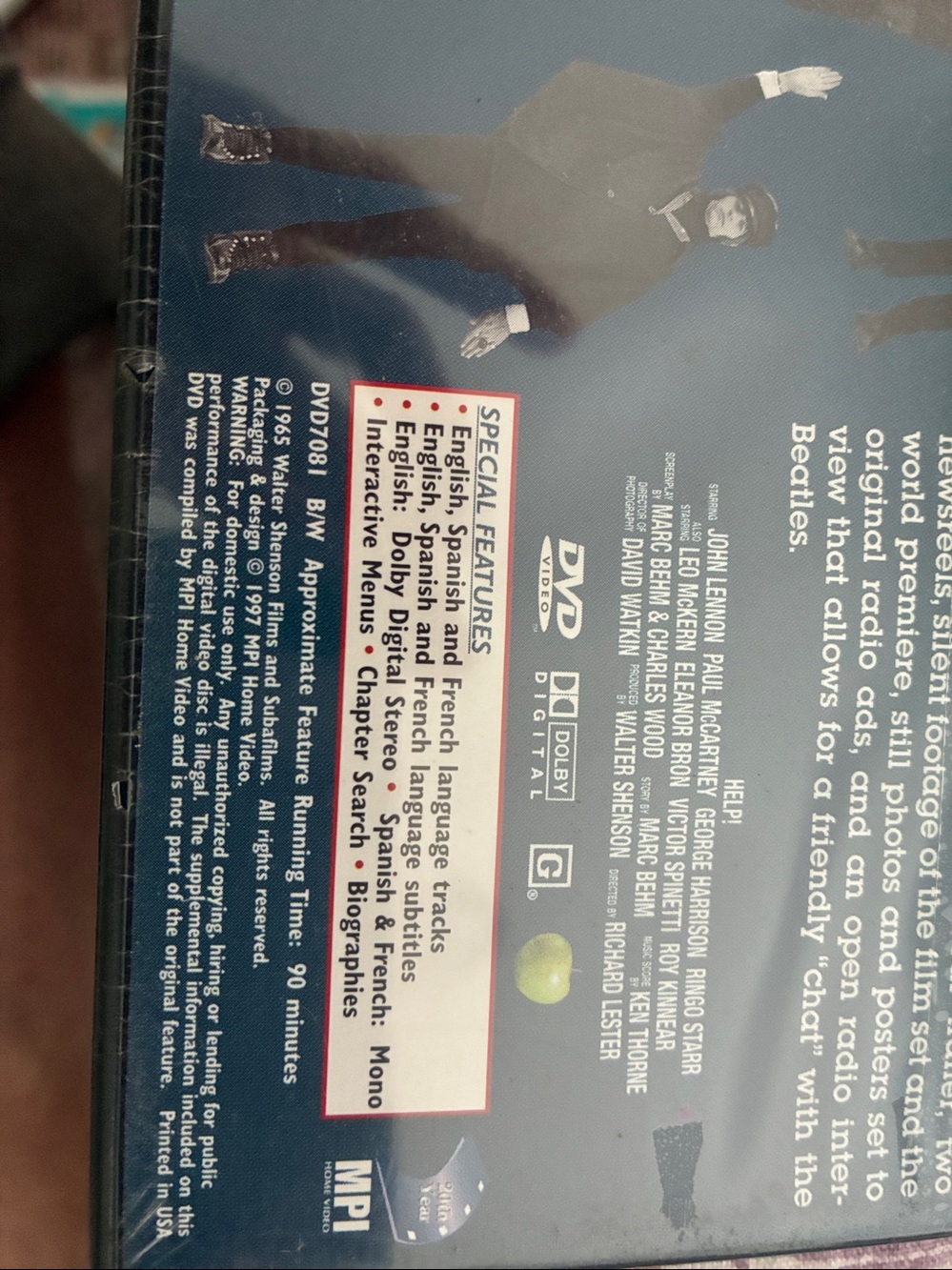 Two BEATLES DVDs for you and your family. HELP & Yellow Submarine. Unopened. NIB - Picture 7 of 7